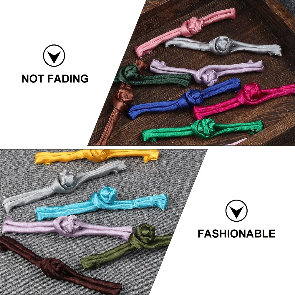 

30pcs Chinese Knot Buttons Handmade Fabric Fasteners For Cheongsam Hanfu Ethnic Wear Satin Sewing Accessories Decorative Buttons