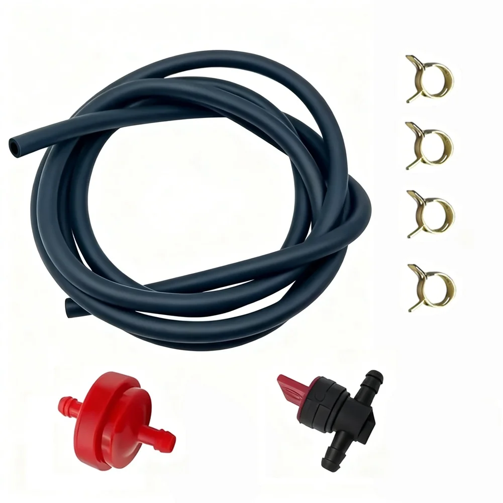 Fuel Line Hose Kit Featuring Inline Fuel Filter and Shut Off Valve for 298090S 394358s Small Engine Lawn Mower Fuel System