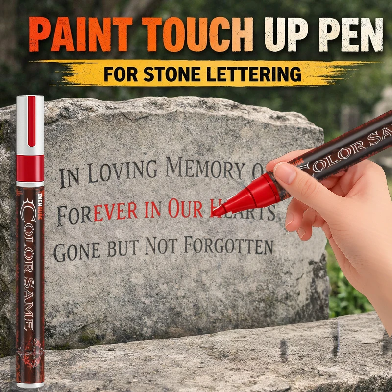 Special Pen for Repainting Pet Tombstones, Gold Lettering an