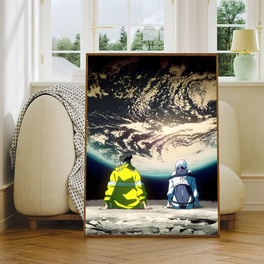 أنيمي C-Cyberpunk E-Edgerunners المشارك لوحة ذاتية اللصق غرفة المعيشة مكتب الديكور غرفة نوم المنزل الجدار ملصق يطبع