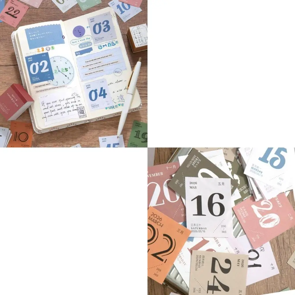 

365 Day Daily Calendar Writing Notepads Light Weight Portable For Daily Tasks