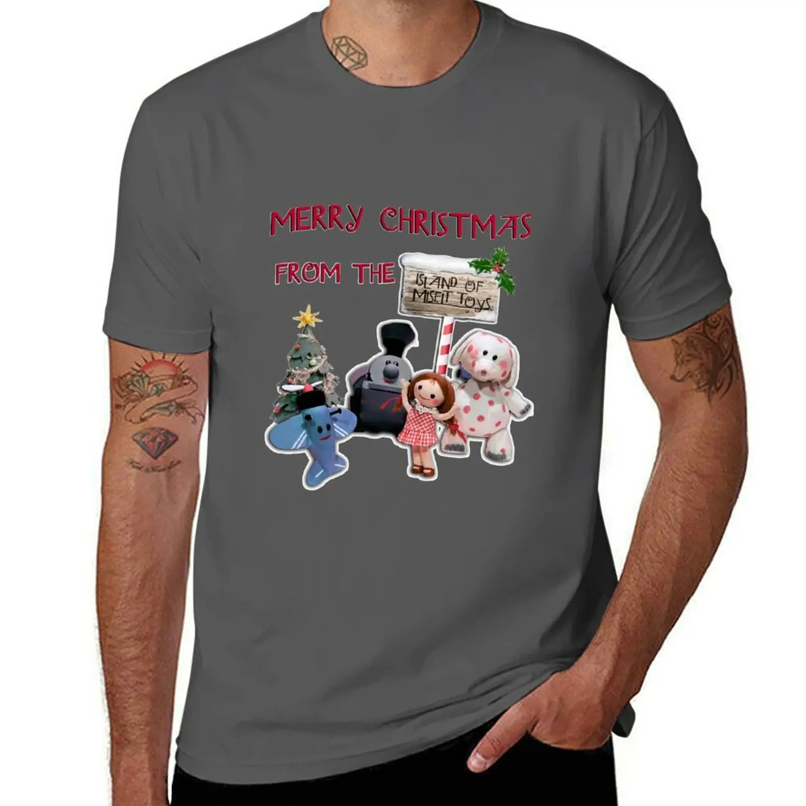 

Merry Christmas from the Island of Misfit Toys T-Shirt man t shirts graphic cotton t shirt man T-Shirt
