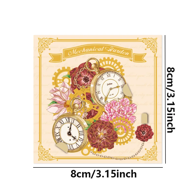 1 pc Vintage Clock And Flower Metal Bookmark With Metal Chain Pendant Bookmark Students Reading Tool For Book Lovers Writers view 6