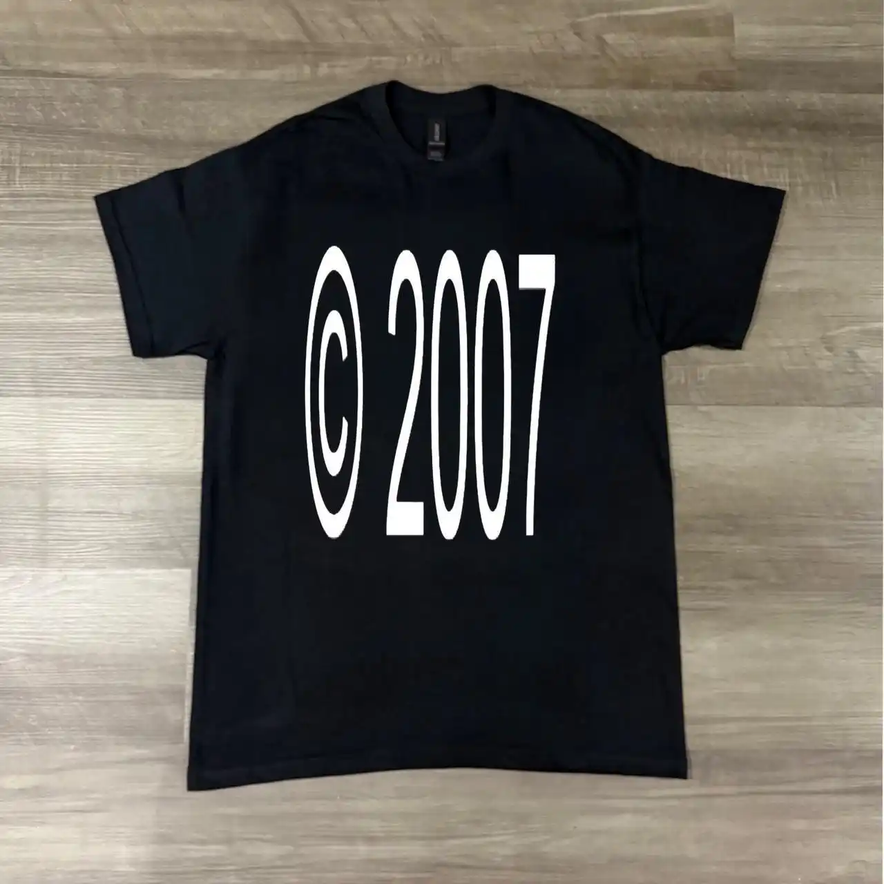 2007 Graphic T Shirt, Minimal Number Tee, Vintage Style Shirt, Y2K Aesthetic Top, Birthday Year Shirt