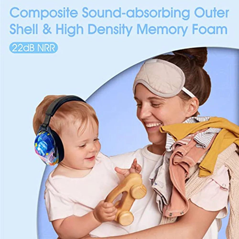 HOCAZOR Kids Ear Protection Earmuffs Safety Protecting For Children Hearing Sensory Issues Noise Reduction Ear-Muff