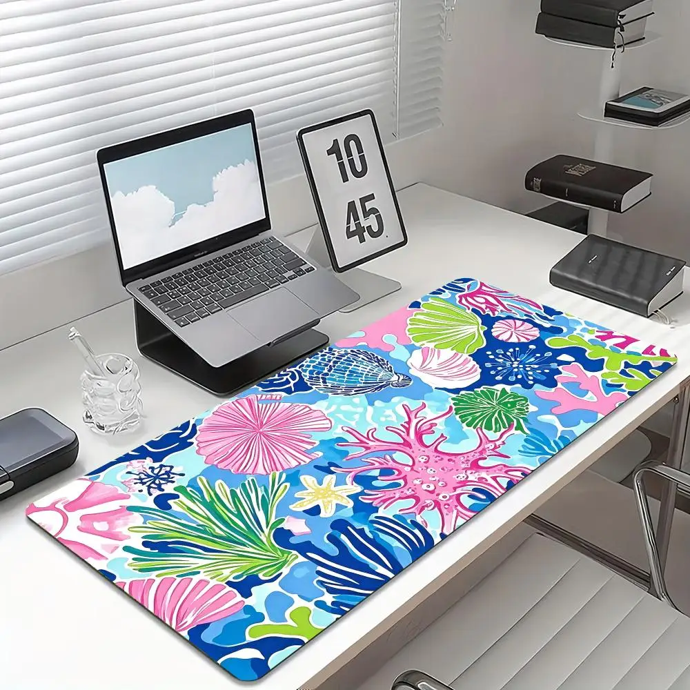 Colorful Ocean Coral Large Extended Gaming MousePad Non Slip Desk Mat Tropical Floral Plant Keyboard Mousepad For Laptop Desktop