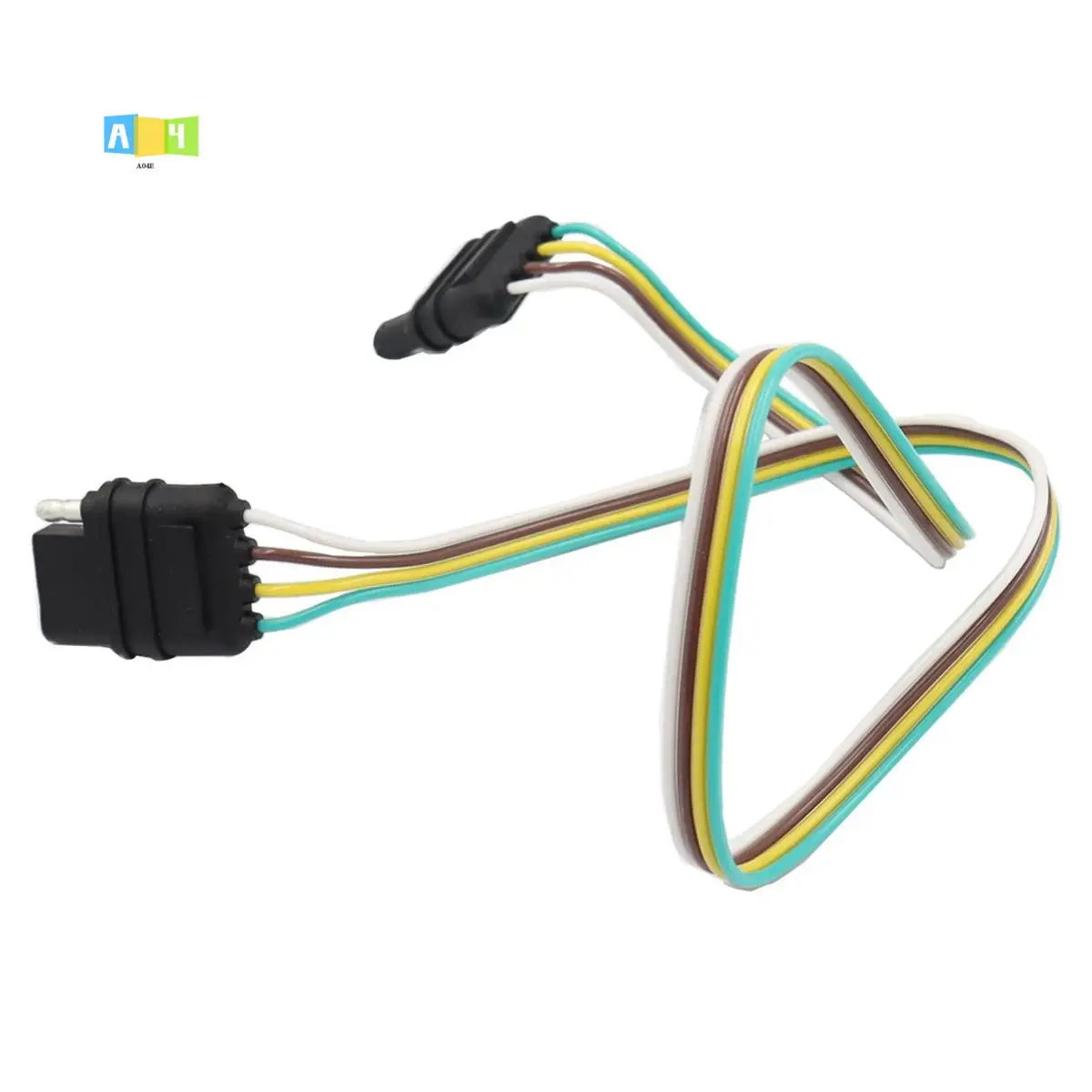 

A04E-Car Taillight Power Cable 4-Pin American Trailer Harness 4Hole SAE Adapter Trailer Cable Trailer Light Adapter Connector