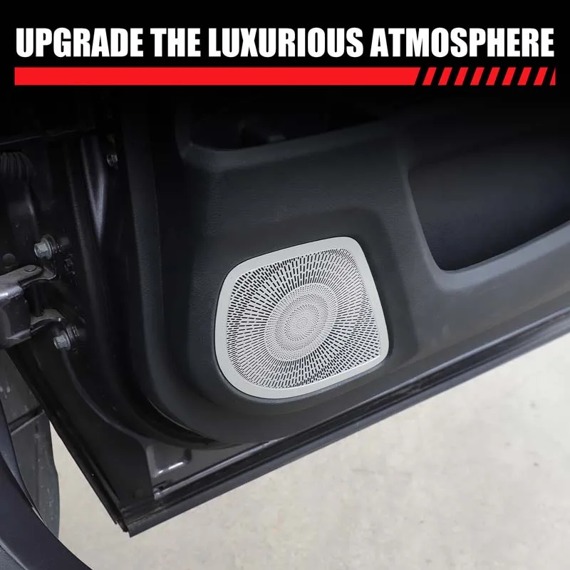

For 2016-2022 Honda Pilot Styling Interior Accessories Car Door Speaker Audio Covers Decorative Sticker Trim Stainless Steel