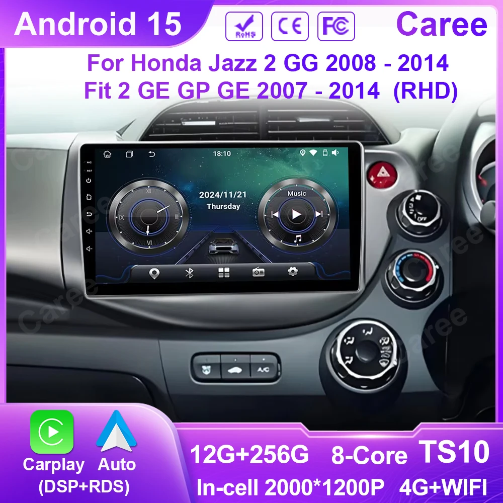 

Автомобиль Android для Honda Jazz 2 GG 2008-2014 Fit 2 GE GP GE 2007-2014 RHD Радио Навигация Видео Стерео GPS Мультимедийный Плеер