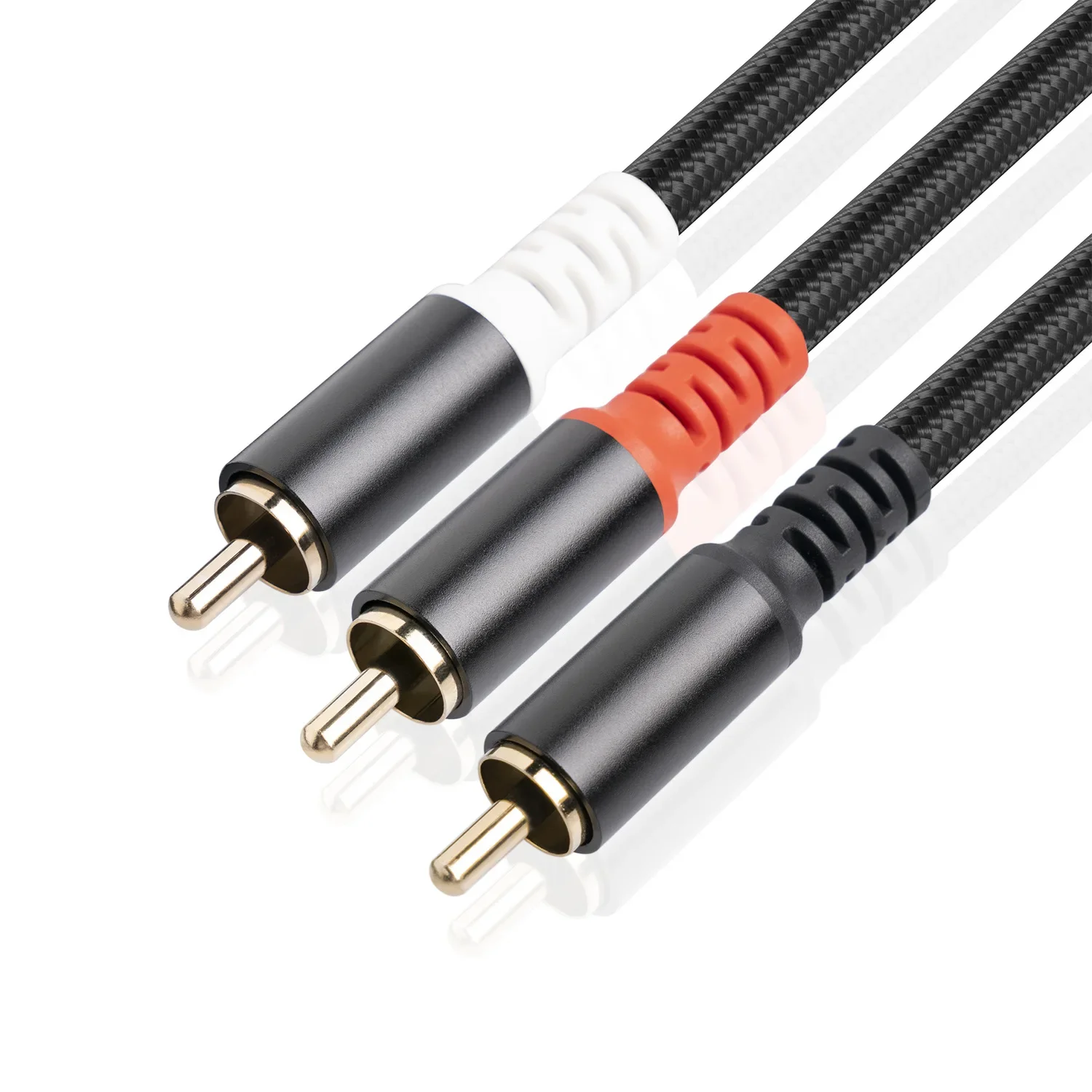 

The RCA M to dual RCA M power amplifier audio cable for power amplifiers, televisions, mixing consoles, car players, etc