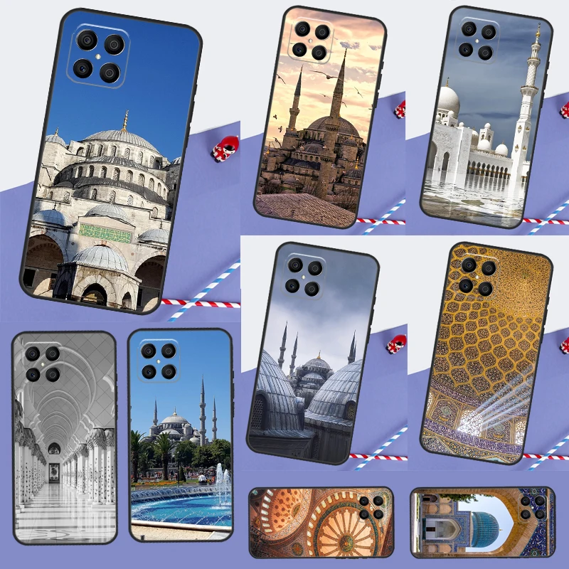 Arabic Muslim Mosque Building Case For Huawei Honor 50 70 X7 X8 X9 P20 P30 P40 Lite P50 Pro Nova 5T P Smart 2021 Cover