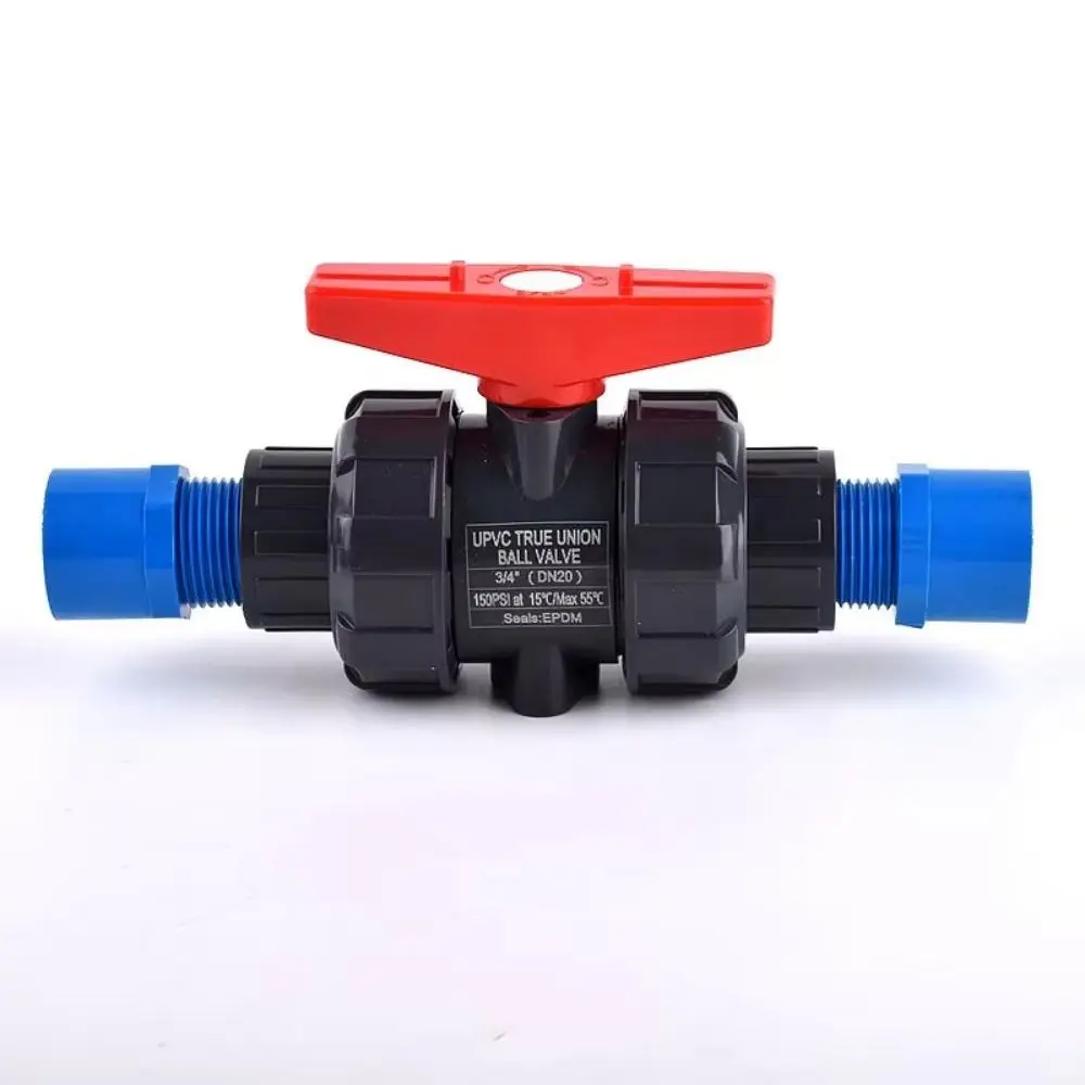 50mm PE Pipe Faucet Diverter Plastic Irrigation Double Way Ball Valve Easy To Install Pipe Fast Joint Water Pipe Fittings Garden