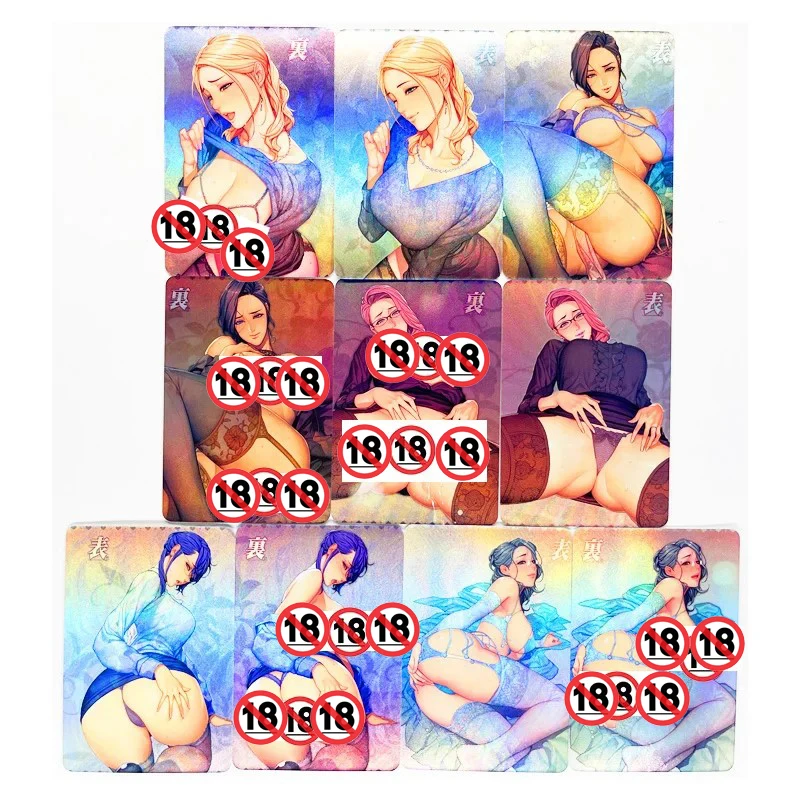 10 teile/satz ACG Frauen Nude Spielzeug Hobbies Hobby Sammlerstücke Spiel Sammlung Anime Karten