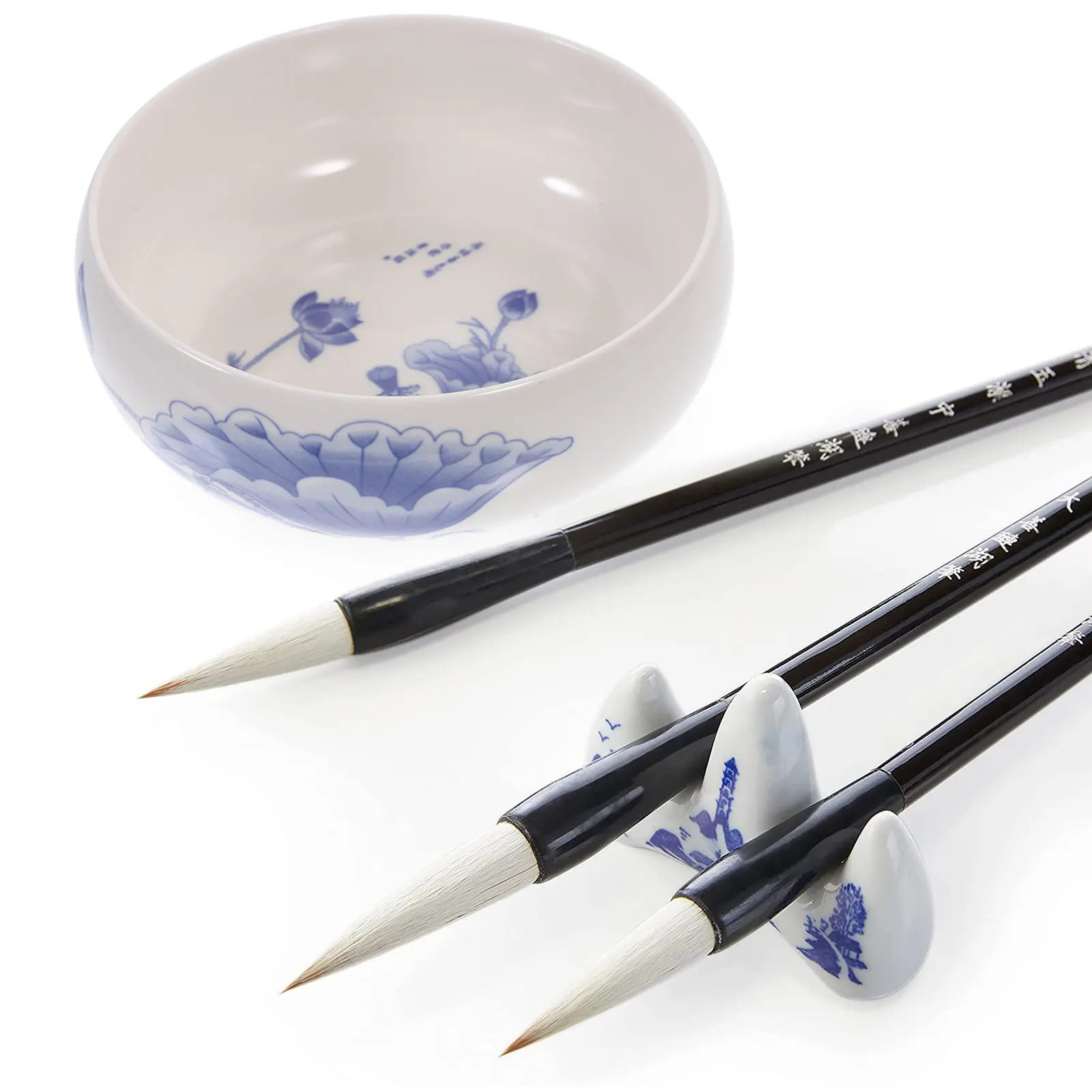 1Pcs Ceramic Brush Basin Calligraphy Washing Tool Portable Multifunctional Brush Washer for Ink Painting and Chinese Calligraphy