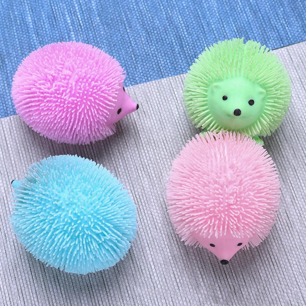 1pc Pinch Hedgehog Squeeze Toys Glitter Creative Fidget Toy Stress Relief Sensory Toy For Kids Adults Gift