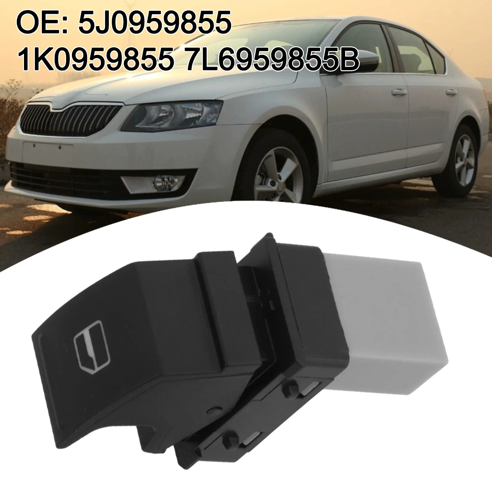 

Car Accessories BLACK Switch Quick Installation Reliable Wear-resistant Anti-corrosion Easy Use For Skoda For Fabia