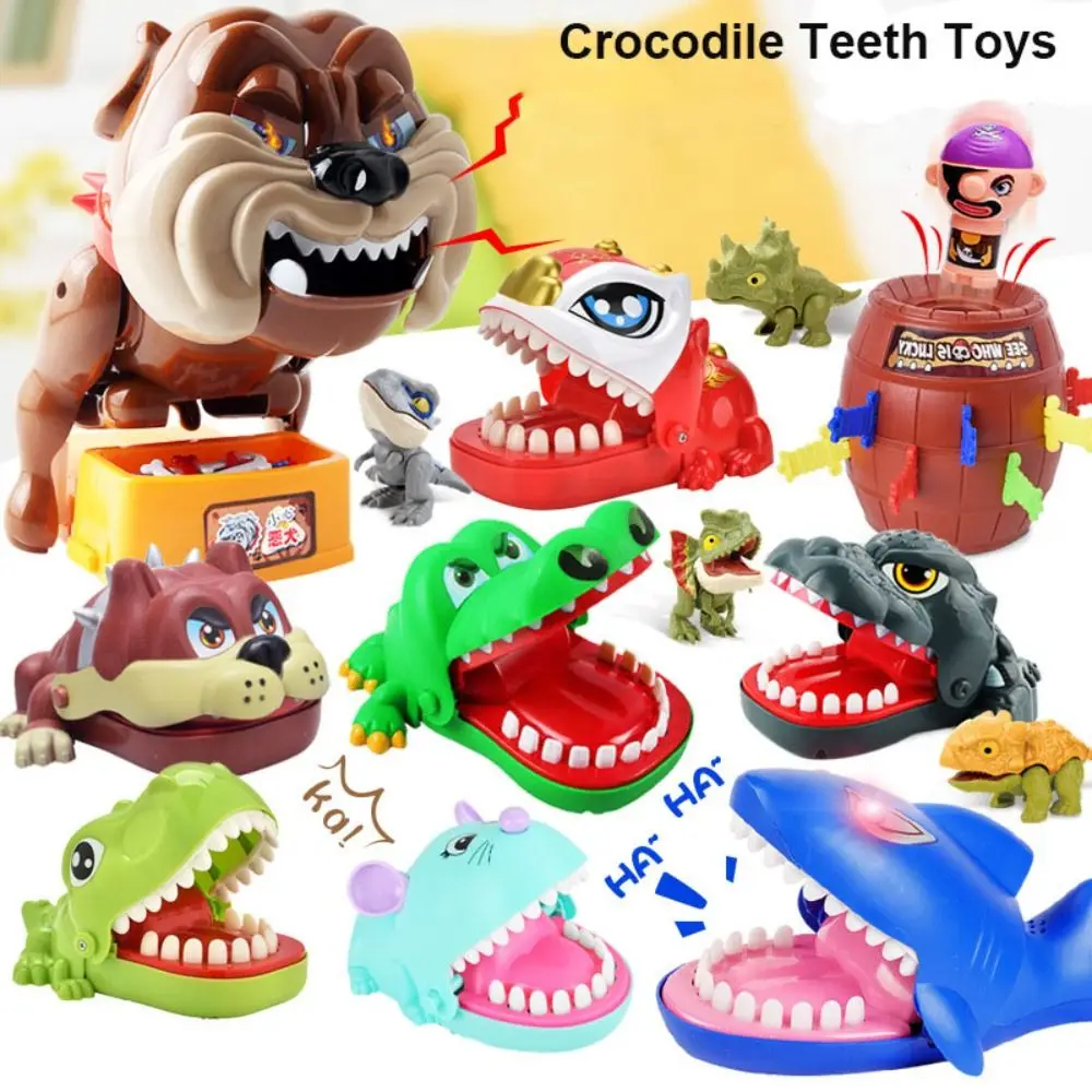 Juguetes de dientes de cocodrilo para morder la mano, plástico, 10 estilos, dentista, juegos familiares clásicos, cocodrilo interactivo para morder los dedos, bromas para fiesta