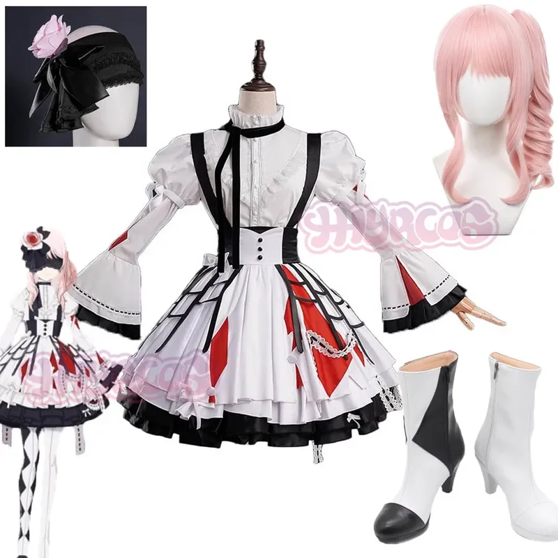 FC6Akiyama Mizuki Amia Cosplay Projec Stage Feat Mzk Costume Sweet Lolita Dress Accessory Full Uniform Party Set Halloween @FC8！