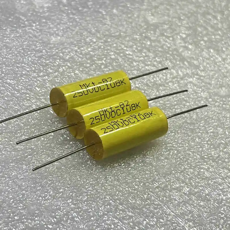 10PCS/LOT MKT-82 250V1.8uf 185K 1U8K Frequency Divided Non Polarized Axial Thin Film Capacitor
