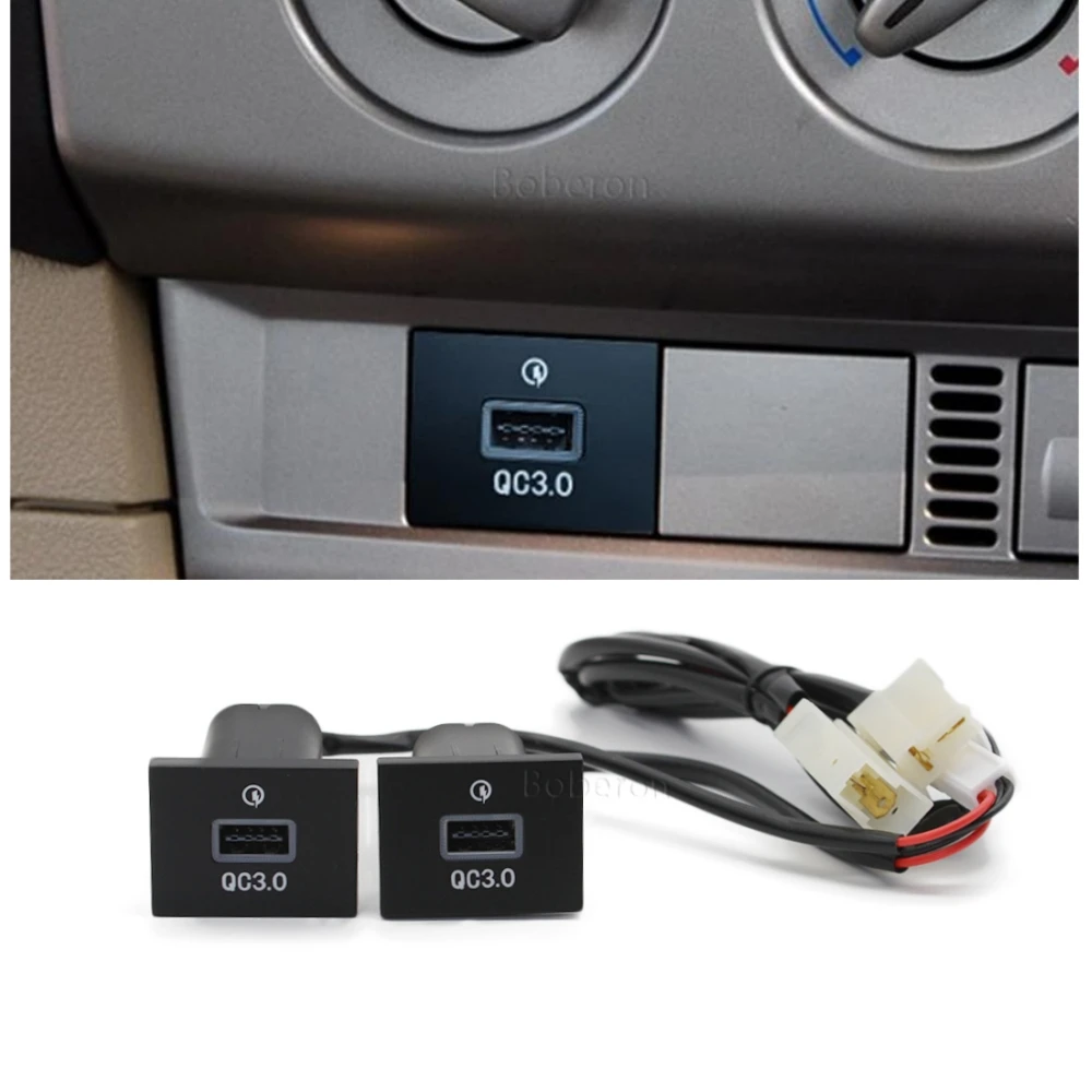 USB Charger Socket Fast Charge Adapter QC3.0 Power Outlet Switch for Ford Focus 2 Mk2 2009 2010 2011 Car Accessories