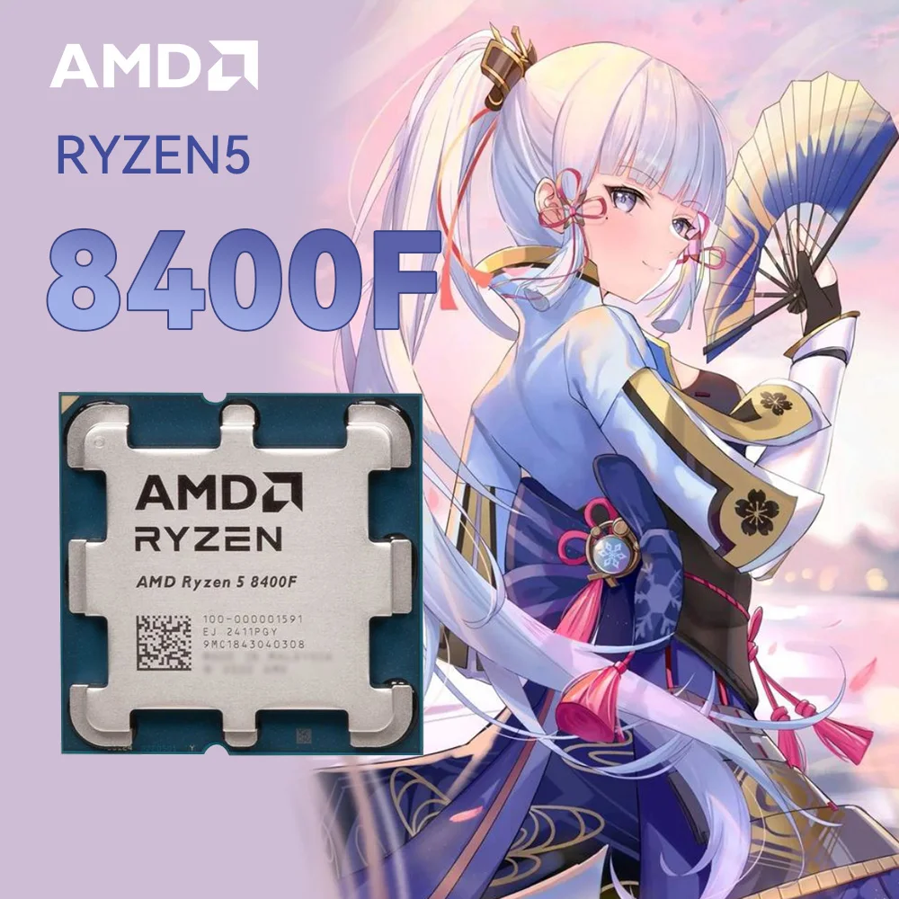 New AMD R5 8400F Ryzen 5 8400F 6 Cores 12 Threads 4.2GHz Desktop computer processor with AM5 Socket CPU