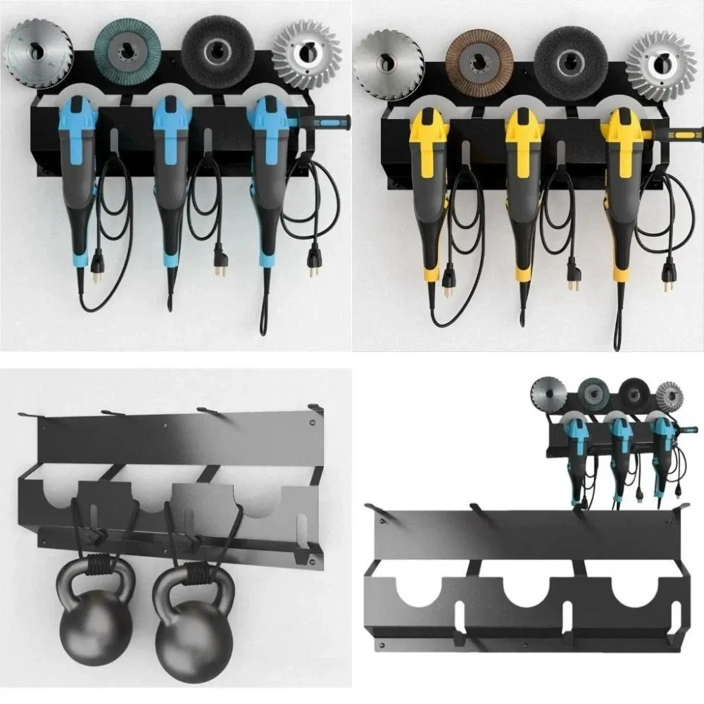 

Large Capacity Hand Tool Organizer Sturdy Wall Mounted Tool Storage Rack Rust Proof Small Tool Storage Metal Storage Rack