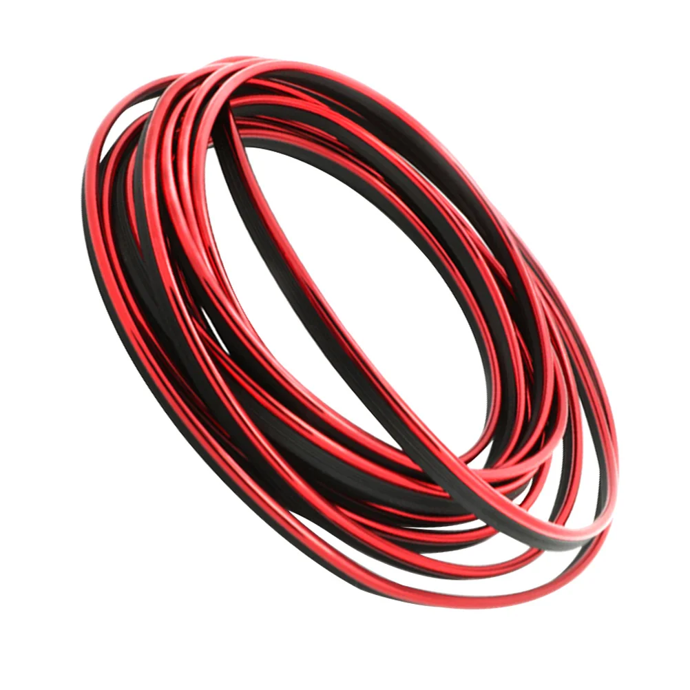 5M DIY Universal Automobile Car Motor Interior Exterior Decoration Plated Moulding Trim Strip Line (Red)