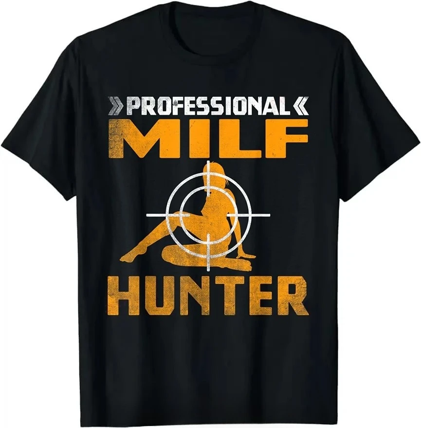 T-shirt Hunter surdimensionné pour femme mature, T-shirt amusant et drôle pour hommes célibataires, T-shirt de fitness estival tendance, T-shirts graphiques