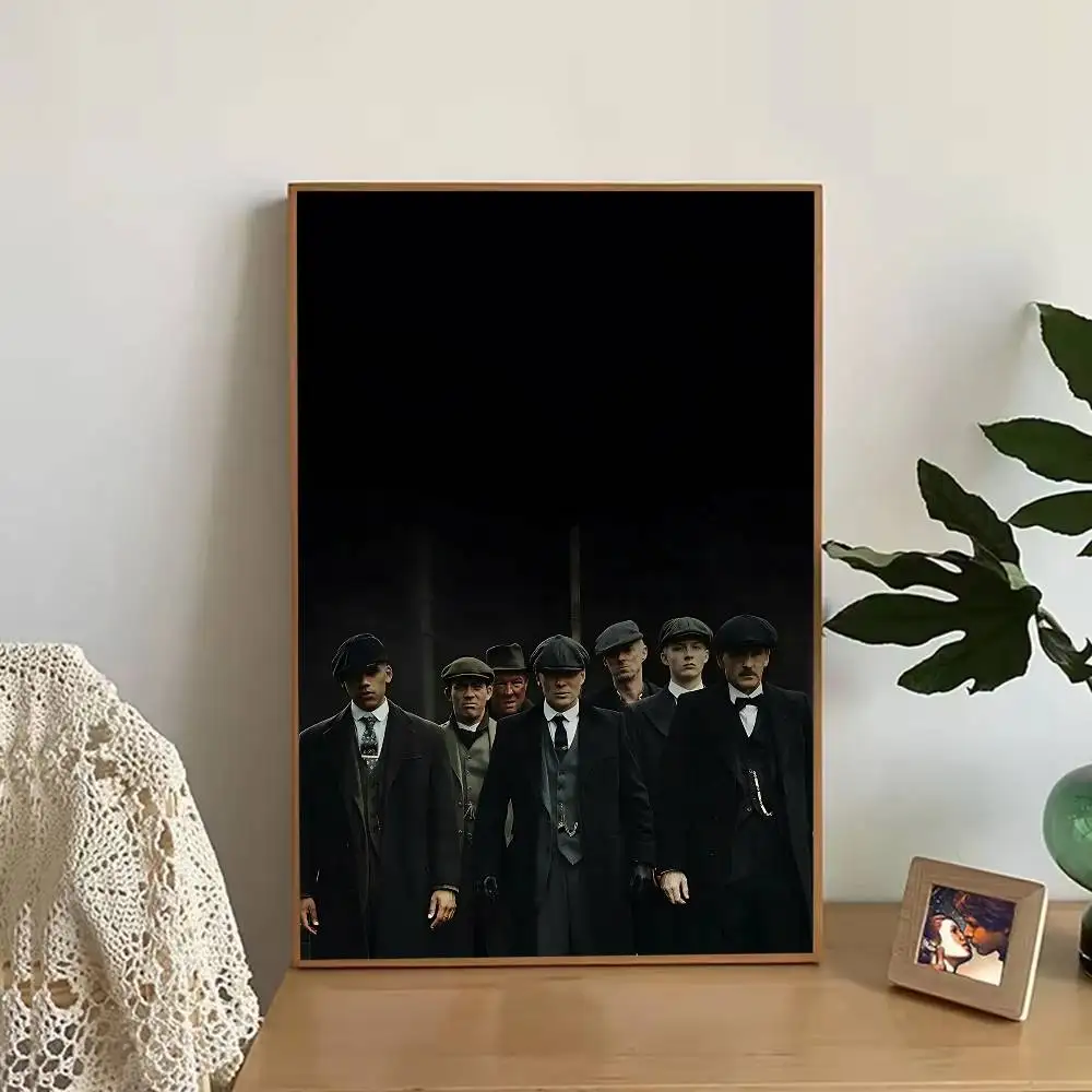 P-Peaky B-Blinders Tommy Retro Fashion Pictorial Poster Sticky Poster Paper Sticker DIY Room Bar Cafe Wall Decor Gift