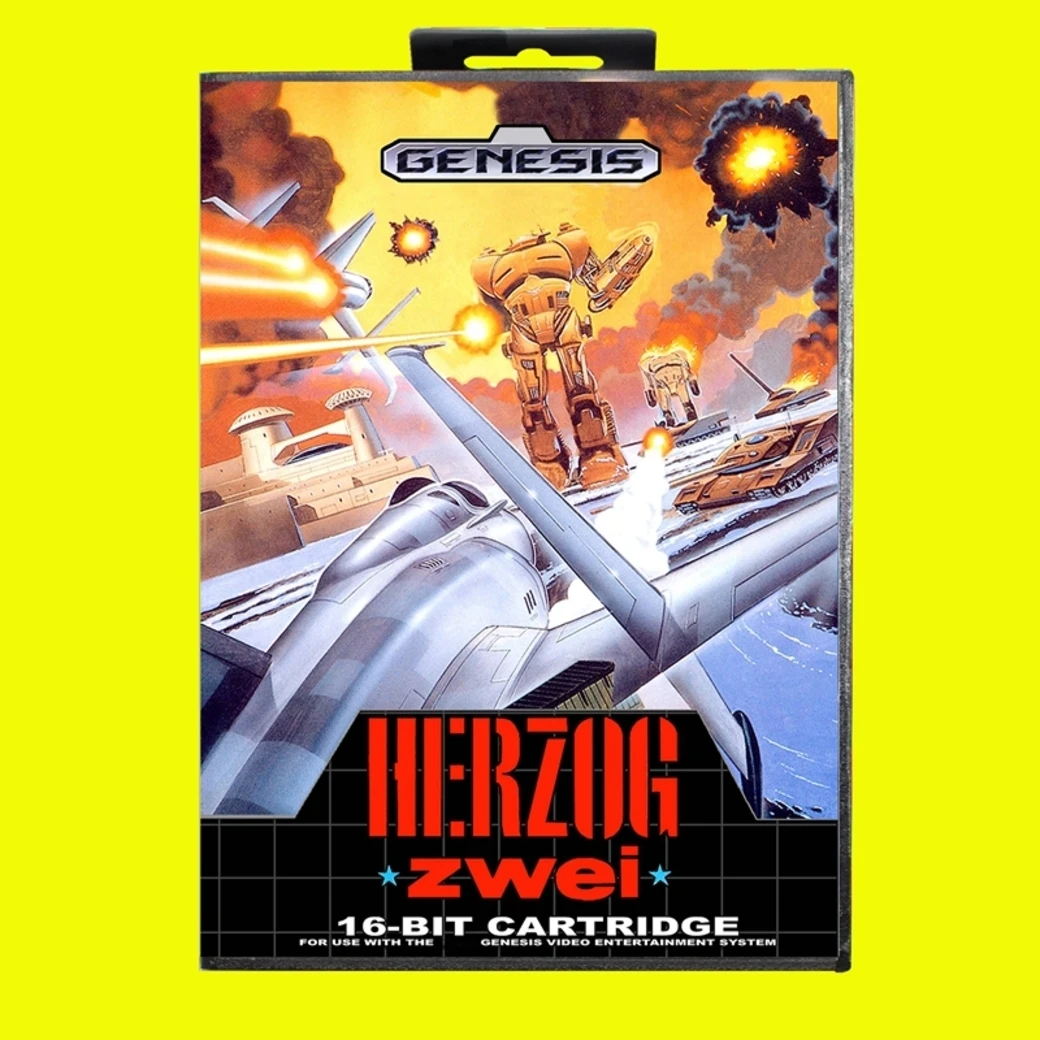 

Hot Sale Herzog Zwei MD Game Card 16 Bit USA Cover for Sega Megadrive Genesis Video Game Console Cartridge