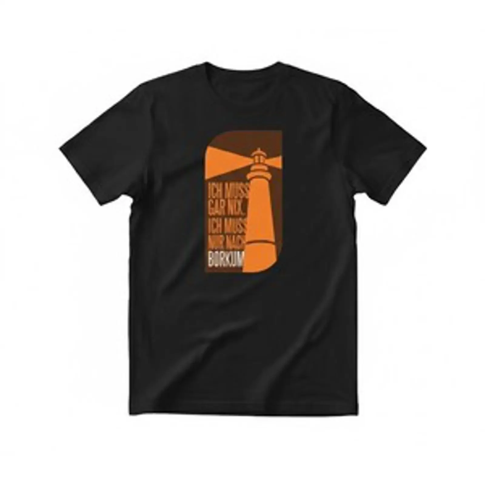 Camiseta de hombre Borkum Leuchtturm Ich muss gar nix Spruch Nordsee Urlaub, regalo vintage, estilo streetwear lavado y elástico