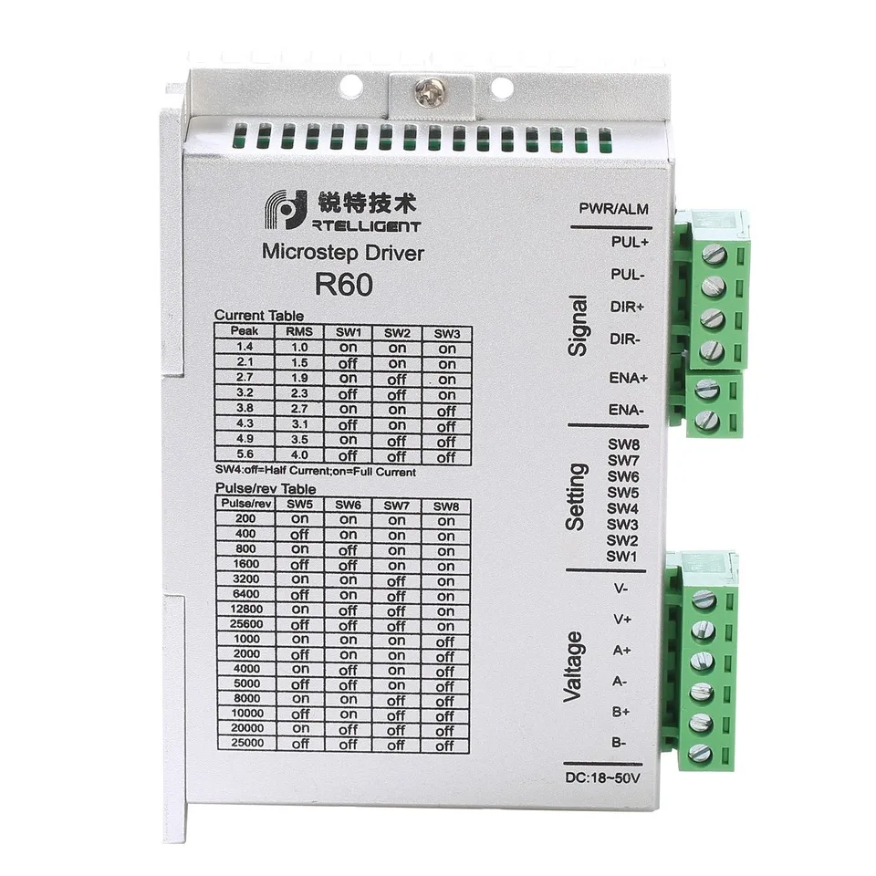 57mm  Hybrid 2 phase 1.3Nm~3N.M Stepping Nema 23 Stepper Motor Set Cnc Stepper Motor Driver R60 Kit
