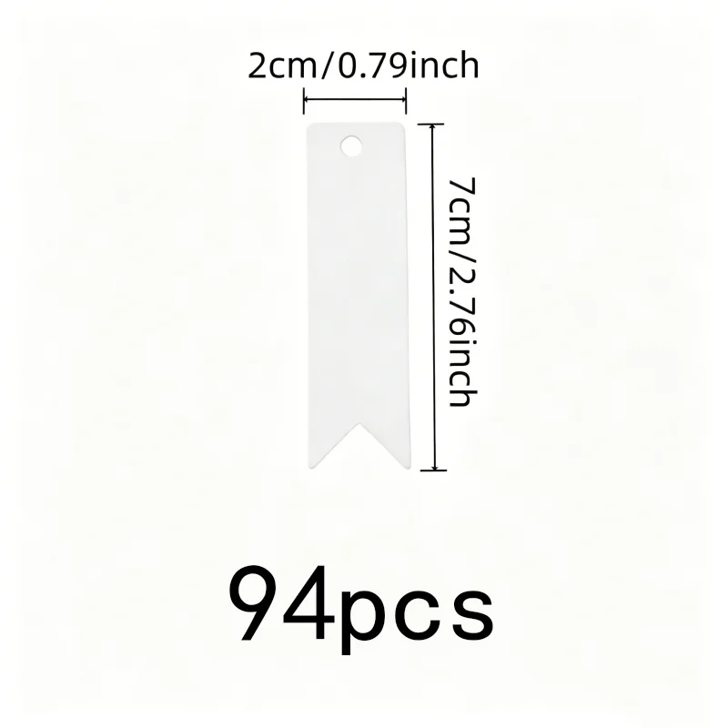 Pre-Punched Hanging Hole Writable Gift Tags 94 pcs, perfect for Baking Package Tags, Lightweight Paper Card