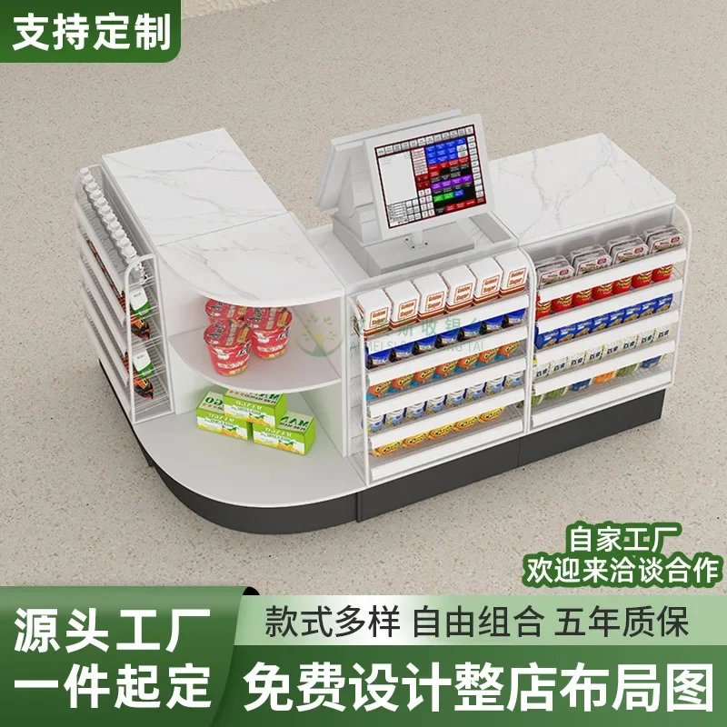 Convenience store checkout page Cigarette cabinet Display cabinet Supermarket Bar counter Store Maternal and infant