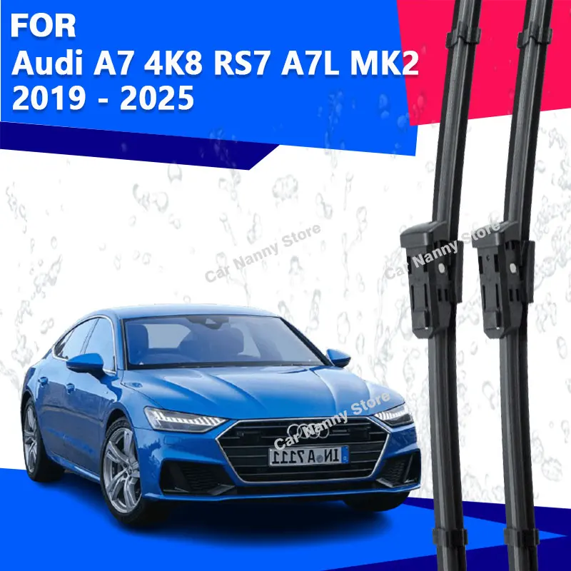 

Переднее лобовое стекло для Audi A7 4K8 RS7 A7L MK2 2019 2020 2021 2022 2023 2024 2025 Щетки стеклоочистителя автомобиля Рычаг стеклоочистителя лобового стекла