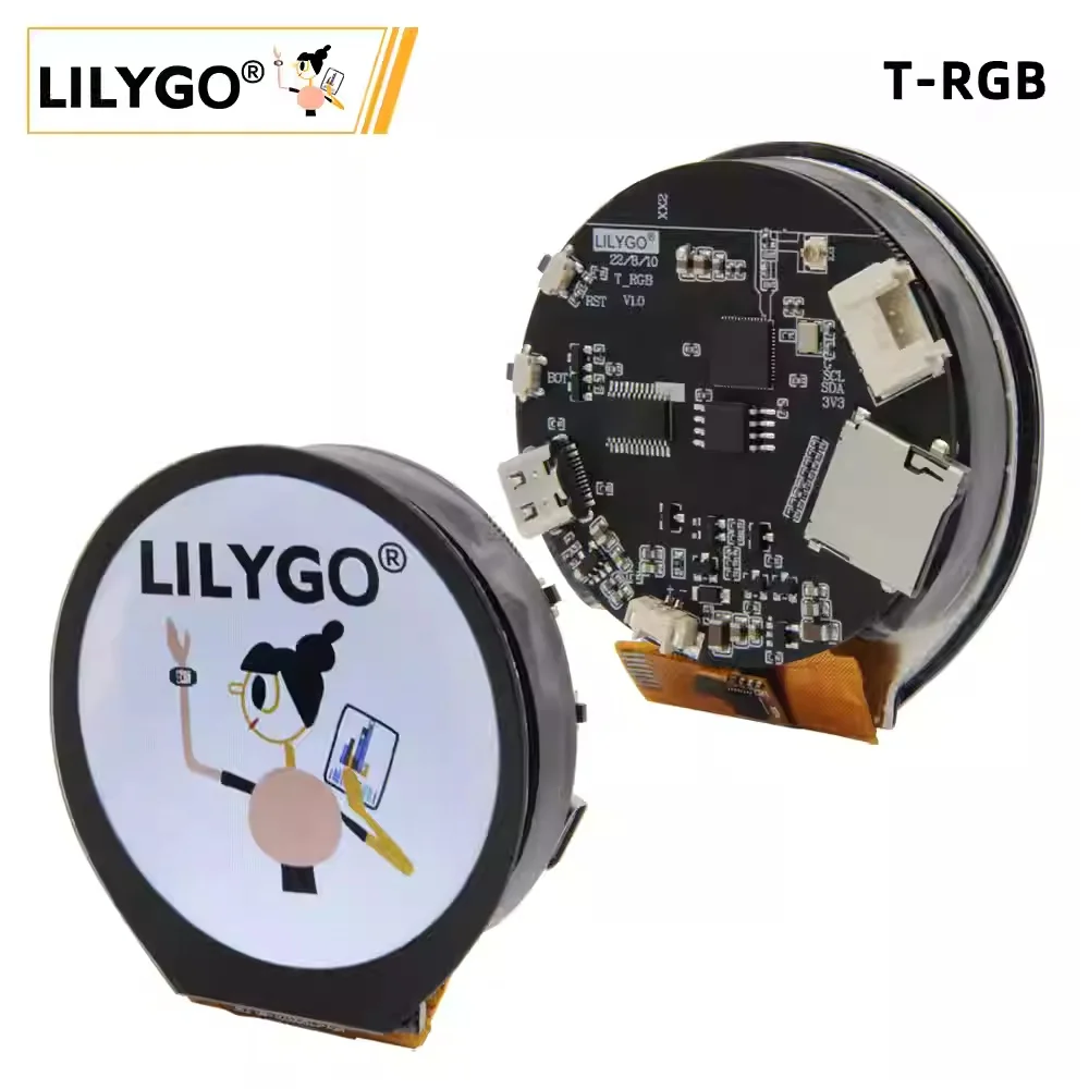LILYGO® T-RGB ESP32-S3 2.1 Inch Round Display ST7701S LCD Touch Screen Development Board