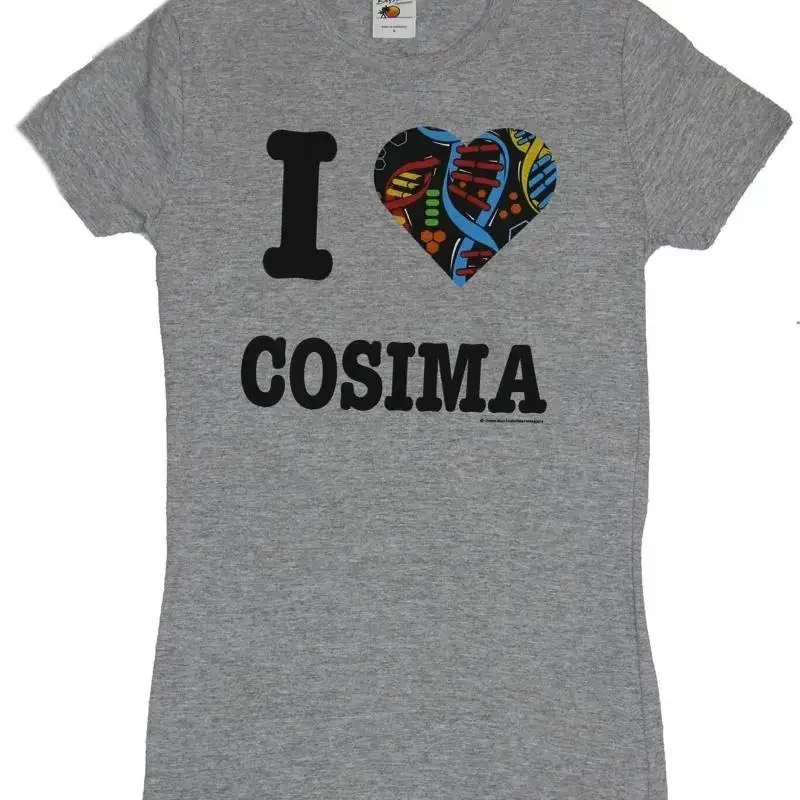 Orphan Black Girls Juniors T Shirt I Heart Cosima DNA HELIX Pic