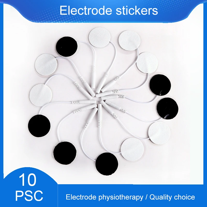 10Pcs/lot Electrode Pads Body Meridian Acupuncture Massagers for Digital Therapy Machine Tens Unit with 2mm Plug Health Care
