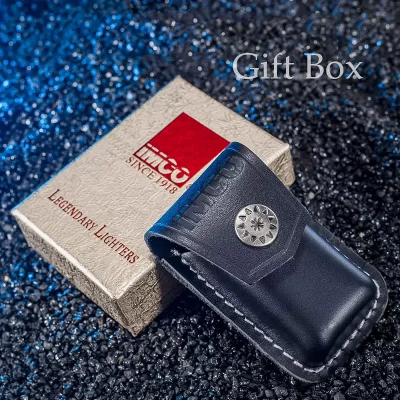 New Original IMCO Gasoline Oil Lighters Genuine Leather Case Cigarettes Accessories Men\'s Gift 6700 6800