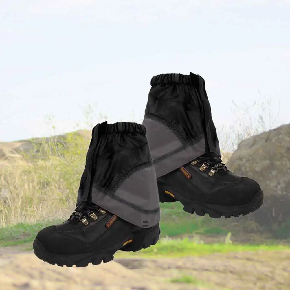 

Waterproof Gaiters Breathable Lightweight Outdoor Hiking Walking Shoe Covers Black Man Elastic Ankle Cord