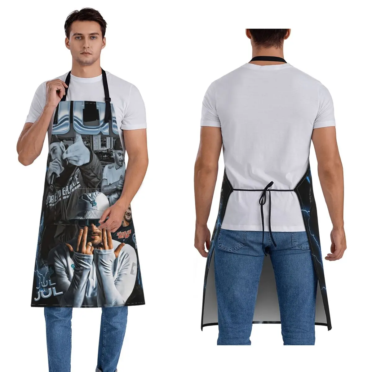 

Jul Bootleg Apron Chef Cooking Cuisine Tablier Sleeveless Bib Kitchen Cleaning Pinafore for Women Men Painting