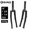 RIRO 16in 자전거 포크 탄소 섬유 접이식 자전거 포크 Brompton C/디스크 브레이크 접이식 자전거 포크 1 3/8 1 1/4 355 타이어 1