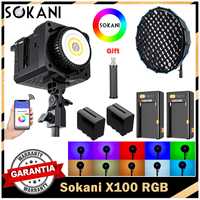 Sokani X100 RGB Standard LED Video Light 100W APP Control Bowens Mount for Photography Wedding Video Recording Outdoor Shooting