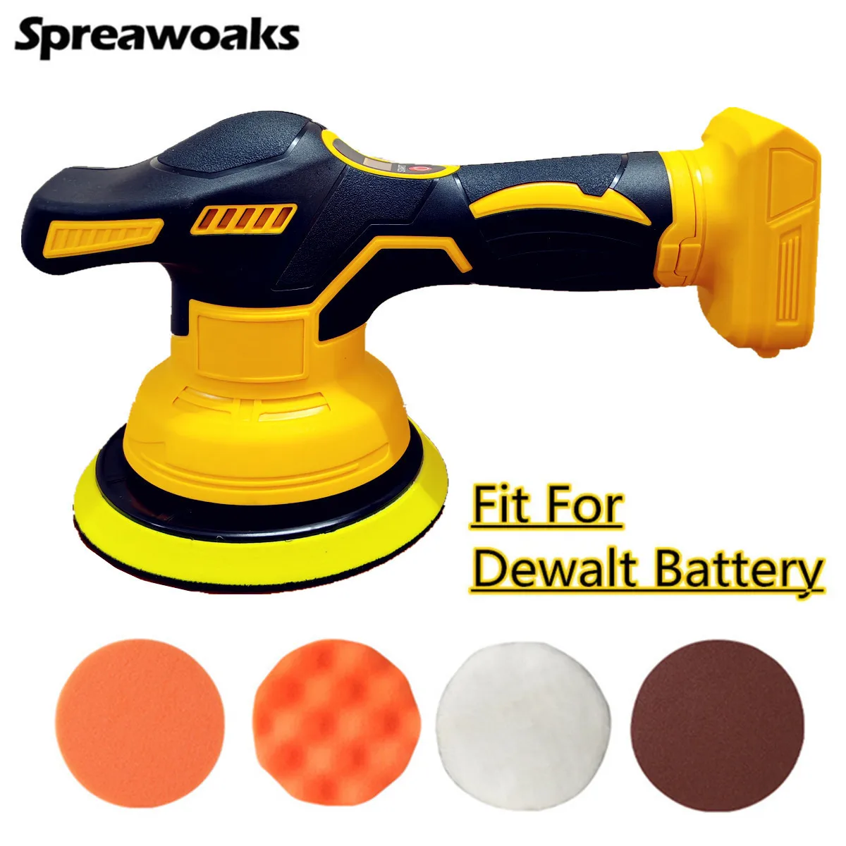 

Electric Car Polisher For DeWALT 20V Battery 8 Gears Cordless Auto Polishing Machine Waxing Sanding Sealing Glaze Power Tools