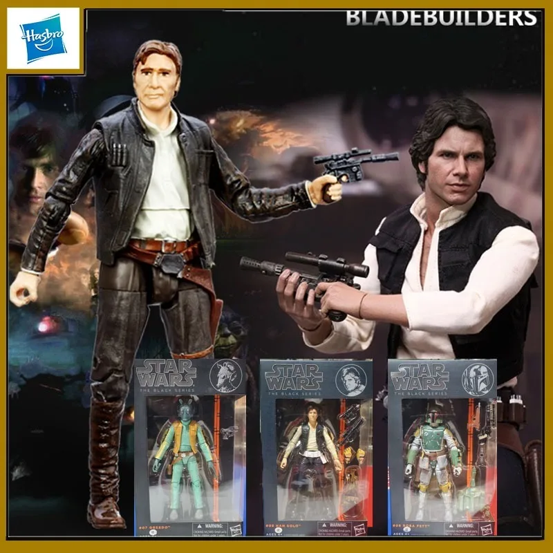 

Hasbro Original Star Wars Anime Figure Old Hansolo Bobafet Grido Action Figure Toys for Boys Girls Kids Gift Collectible Model