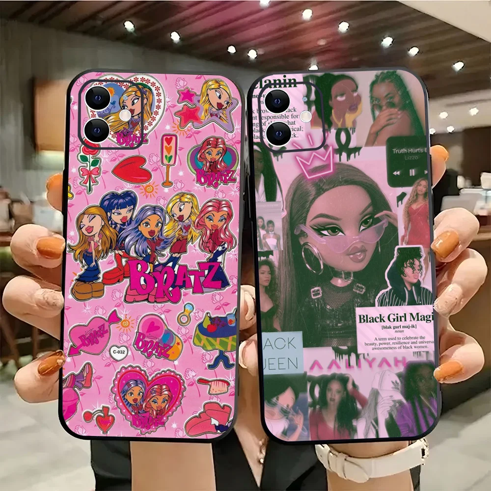 Fashion B-Bratz Doll Phone Case Silicone Soft For IPhone 16 15 14 13 12 11 Plus Pro Max Plus