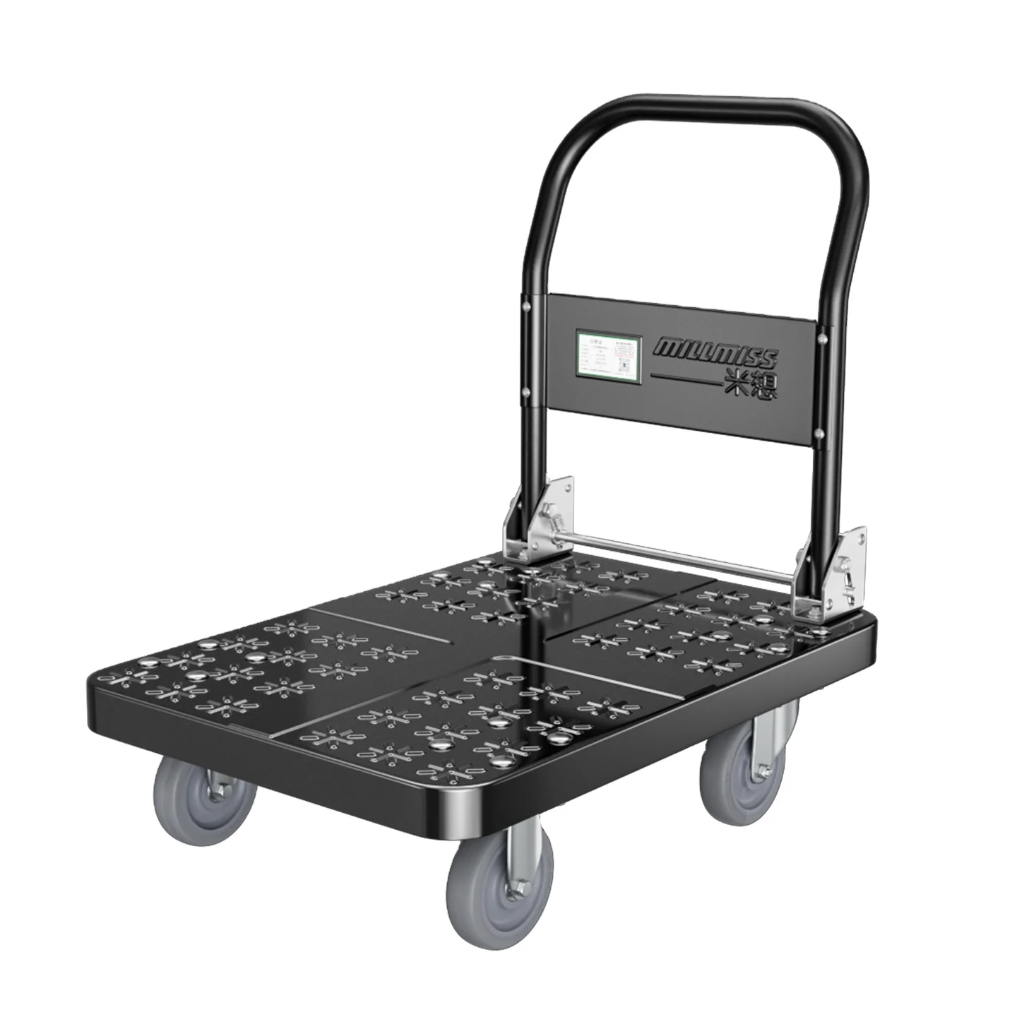 chariot-a-plateforme-pliable-de-200-kg-chariot-a-main-robuste-avec-roues-pivotantes-a-360°-°-roues-pivotantes