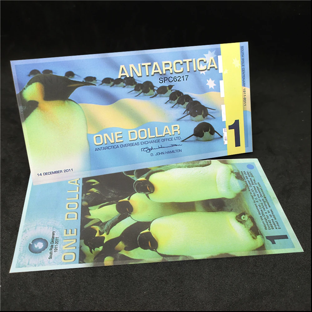 

Antarctic Emperor Penguin and Its Migration One Dollar Fake Money Antarctic Dollar Banknotes Rare Collection Gifts