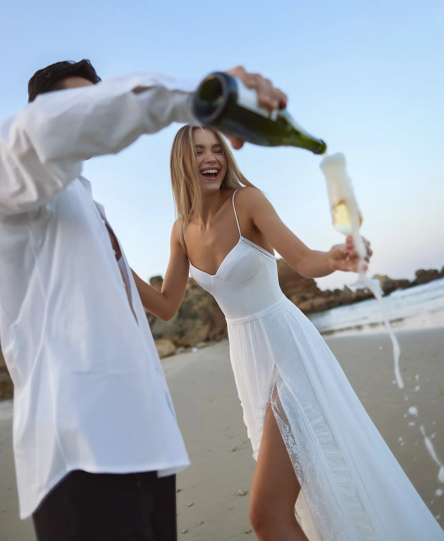 2025 beach wedding dresses Bohemian Dress Ternlm Boho Wedding Dress – Elegant Beach Bridal Gown With Lace Appliques, Off-Shoulder Chiffon & Built-in Bra illusion lace sleeves anne boleyn Size:Customization Women's Lamora Light Blue Boho beach