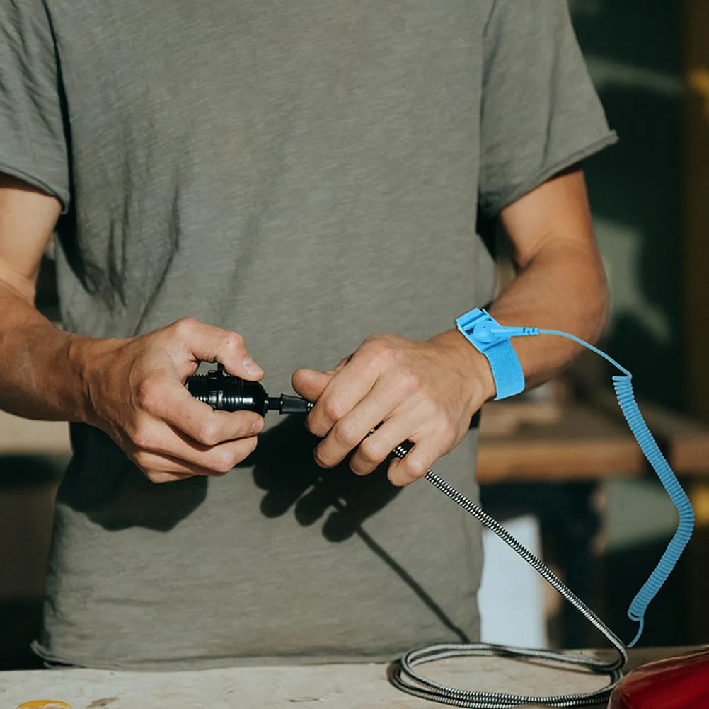 

6Pcs Anti Static Wrist Strap Adjustable Grounding Wristband 18M Long Conductive Cord for Static Sensitive Electronics Repair